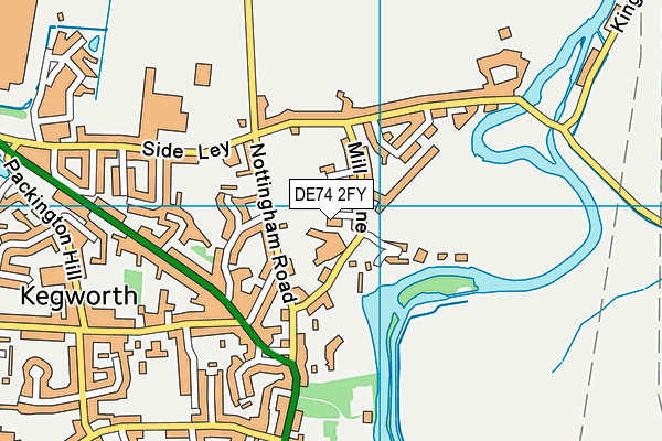 DE74 2FY map - OS VectorMap District (Ordnance Survey)