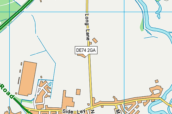 DE74 2GA map - OS VectorMap District (Ordnance Survey)