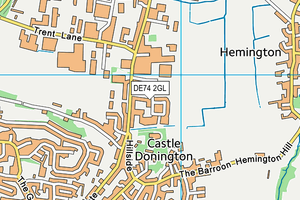 DE74 2GL map - OS VectorMap District (Ordnance Survey)