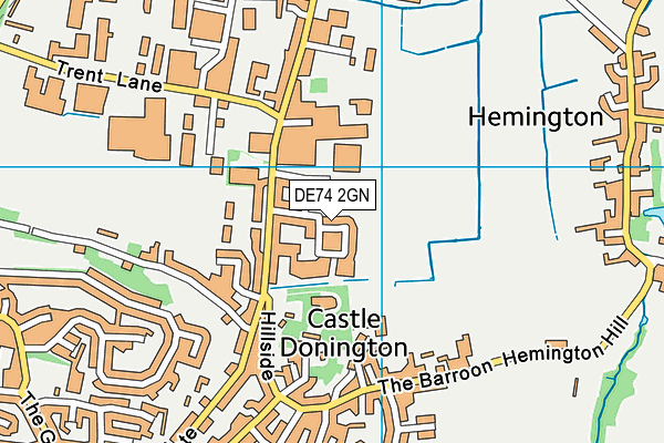 DE74 2GN map - OS VectorMap District (Ordnance Survey)