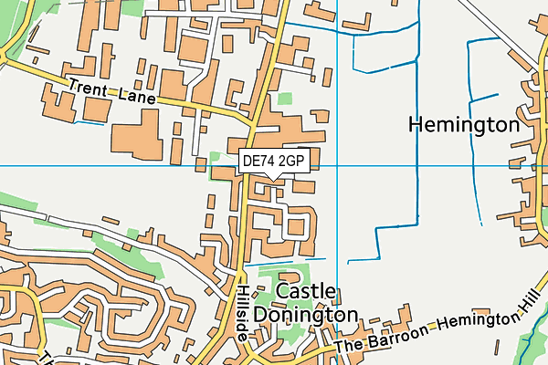 DE74 2GP map - OS VectorMap District (Ordnance Survey)