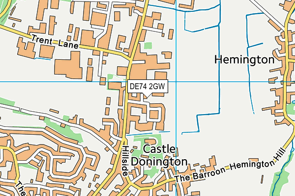 DE74 2GW map - OS VectorMap District (Ordnance Survey)