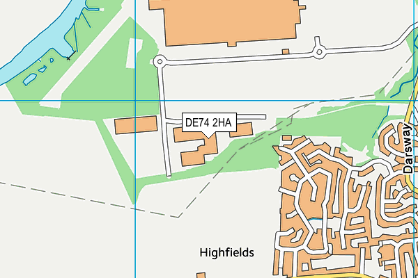 DE74 2HA map - OS VectorMap District (Ordnance Survey)
