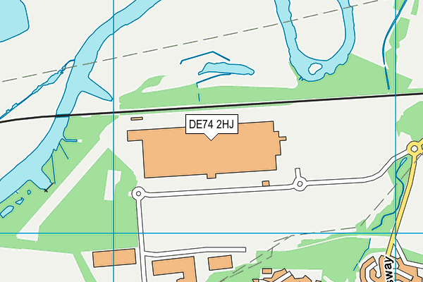 DE74 2HJ map - OS VectorMap District (Ordnance Survey)