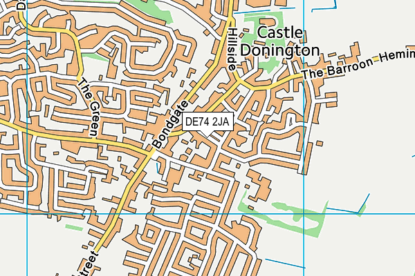 DE74 2JA map - OS VectorMap District (Ordnance Survey)