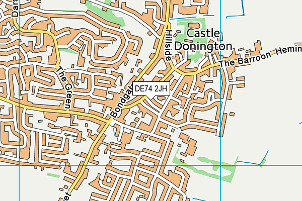 DE74 2JH map - OS VectorMap District (Ordnance Survey)