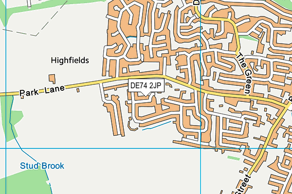 DE74 2JP map - OS VectorMap District (Ordnance Survey)