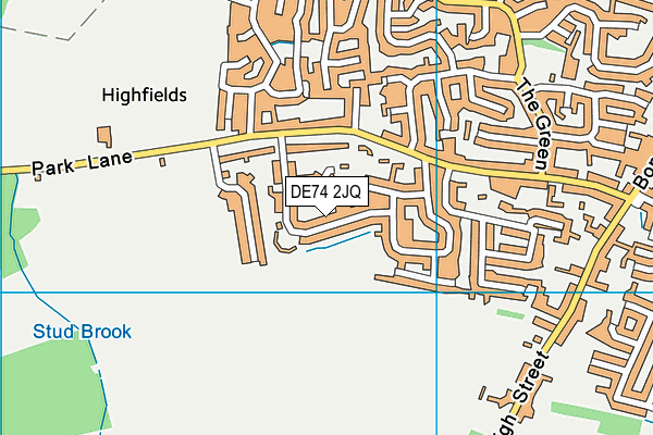DE74 2JQ map - OS VectorMap District (Ordnance Survey)