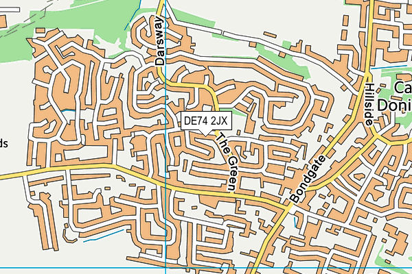 DE74 2JX map - OS VectorMap District (Ordnance Survey)