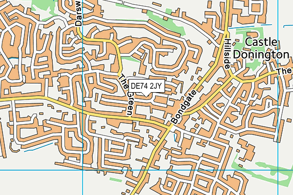 DE74 2JY map - OS VectorMap District (Ordnance Survey)