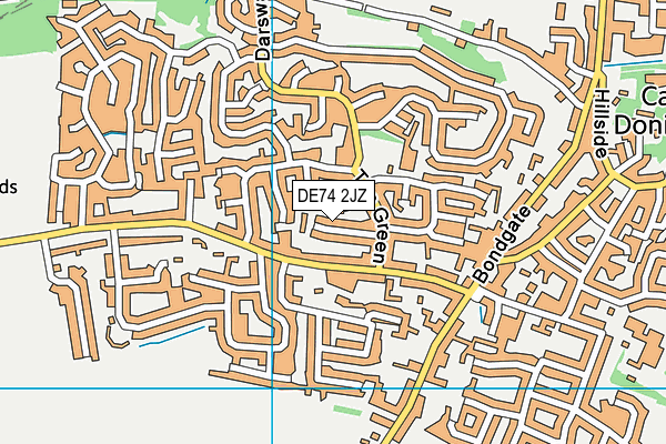 DE74 2JZ map - OS VectorMap District (Ordnance Survey)