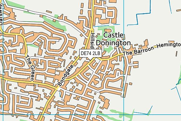DE74 2LB map - OS VectorMap District (Ordnance Survey)
