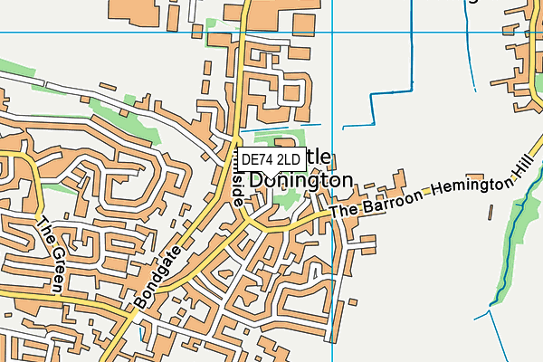 DE74 2LD map - OS VectorMap District (Ordnance Survey)