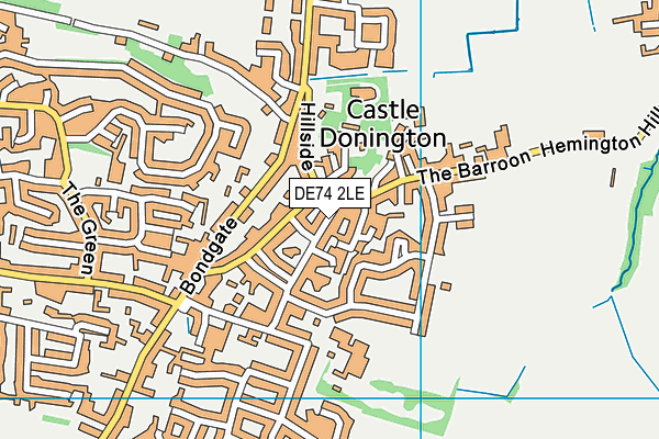 DE74 2LE map - OS VectorMap District (Ordnance Survey)