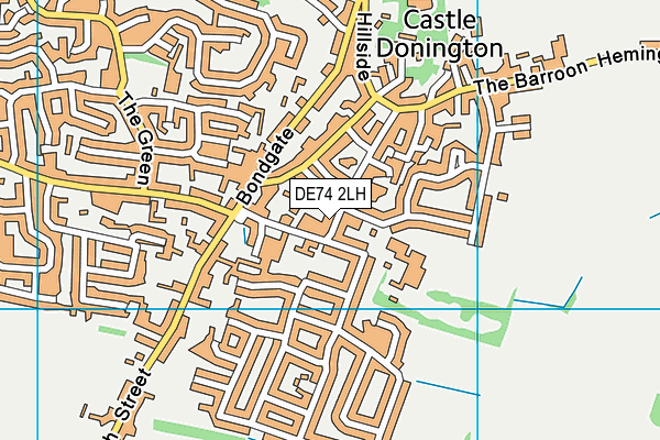 DE74 2LH map - OS VectorMap District (Ordnance Survey)