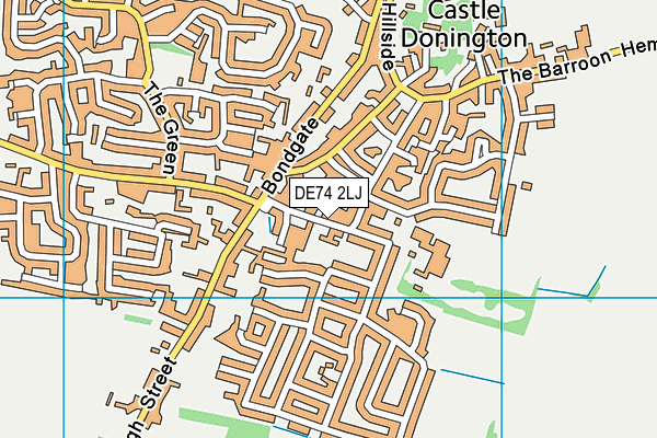 DE74 2LJ map - OS VectorMap District (Ordnance Survey)