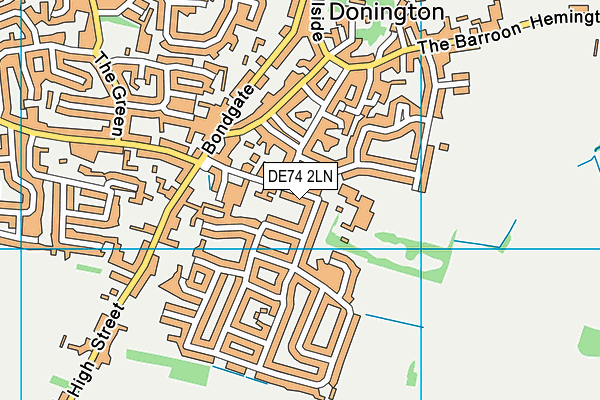 DE74 2LN map - OS VectorMap District (Ordnance Survey)