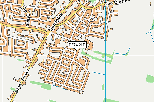 DE74 2LP map - OS VectorMap District (Ordnance Survey)