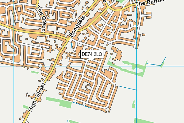 DE74 2LQ map - OS VectorMap District (Ordnance Survey)