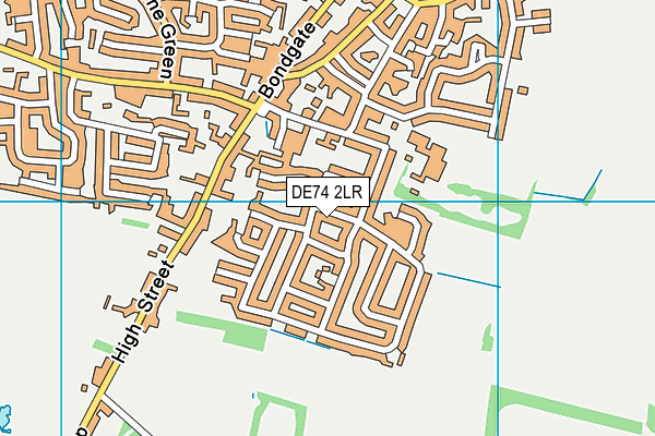 DE74 2LR map - OS VectorMap District (Ordnance Survey)