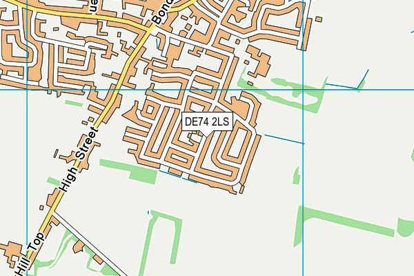 DE74 2LS map - OS VectorMap District (Ordnance Survey)