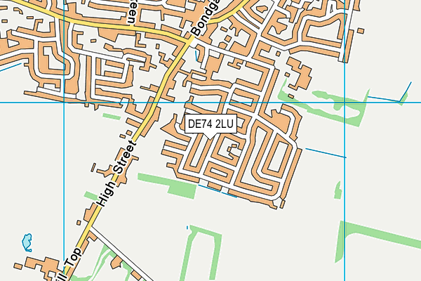 DE74 2LU map - OS VectorMap District (Ordnance Survey)