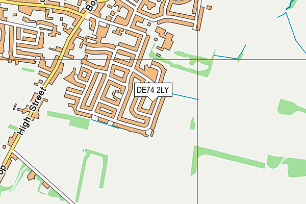 DE74 2LY map - OS VectorMap District (Ordnance Survey)