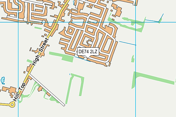 DE74 2LZ map - OS VectorMap District (Ordnance Survey)