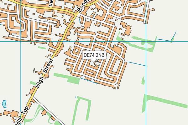 DE74 2NB map - OS VectorMap District (Ordnance Survey)