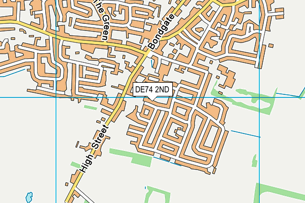 DE74 2ND map - OS VectorMap District (Ordnance Survey)