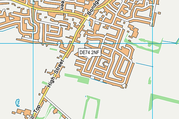 DE74 2NF map - OS VectorMap District (Ordnance Survey)