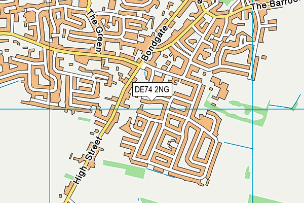 DE74 2NG map - OS VectorMap District (Ordnance Survey)