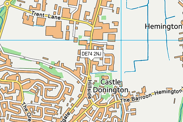 Map of DONINGTON MILL LTD at district scale