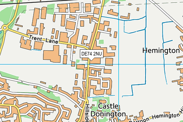DE74 2NU map - OS VectorMap District (Ordnance Survey)