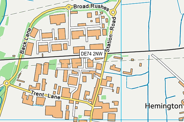 DE74 2NW map - OS VectorMap District (Ordnance Survey)