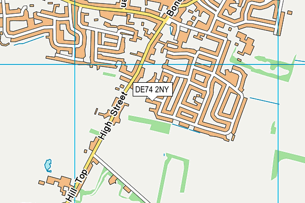DE74 2NY map - OS VectorMap District (Ordnance Survey)