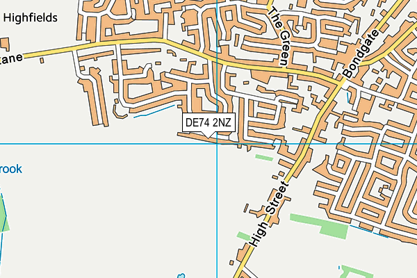 DE74 2NZ map - OS VectorMap District (Ordnance Survey)
