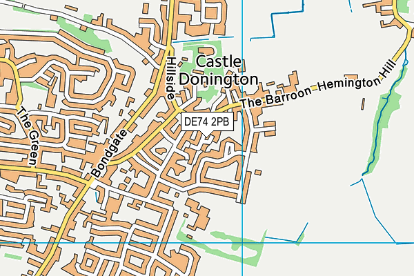 DE74 2PB map - OS VectorMap District (Ordnance Survey)