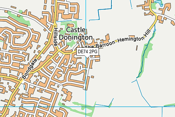 DE74 2PG map - OS VectorMap District (Ordnance Survey)