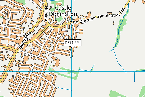 DE74 2PJ map - OS VectorMap District (Ordnance Survey)