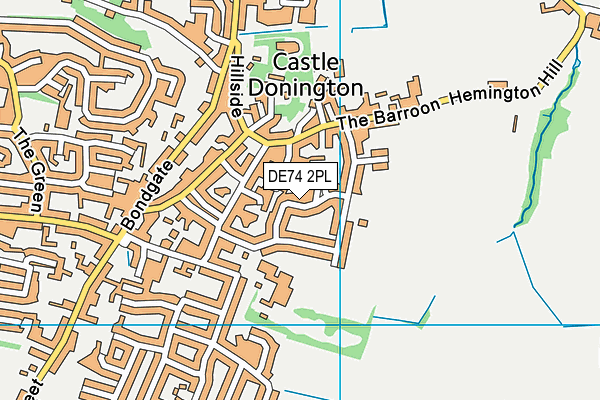DE74 2PL map - OS VectorMap District (Ordnance Survey)
