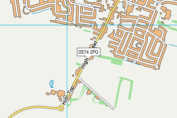 DE74 2PQ map - OS VectorMap District (Ordnance Survey)