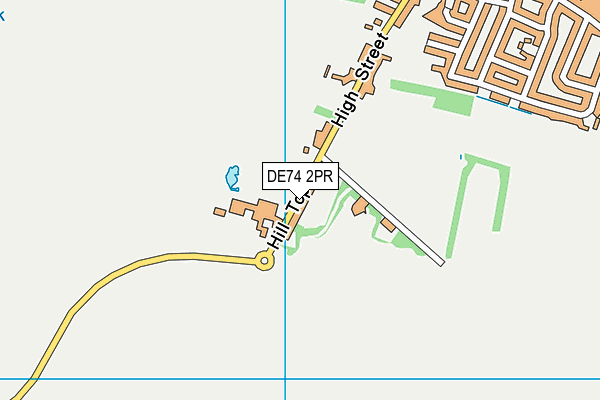 DE74 2PR map - OS VectorMap District (Ordnance Survey)