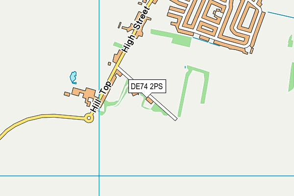 DE74 2PS map - OS VectorMap District (Ordnance Survey)