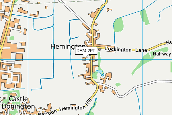 DE74 2PT map - OS VectorMap District (Ordnance Survey)