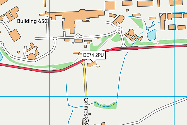 DE74 2PU map - OS VectorMap District (Ordnance Survey)