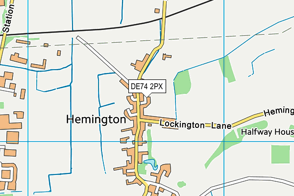 DE74 2PX map - OS VectorMap District (Ordnance Survey)