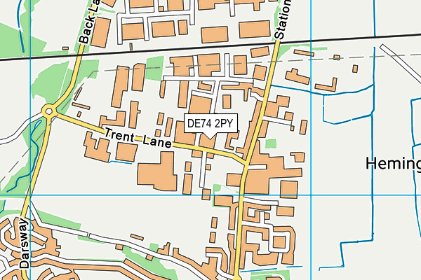 DE74 2PY map - OS VectorMap District (Ordnance Survey)