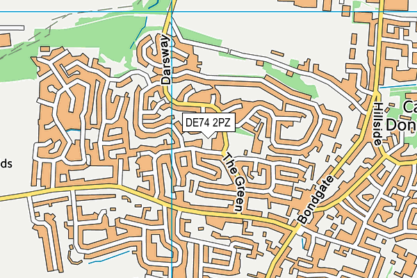DE74 2PZ map - OS VectorMap District (Ordnance Survey)