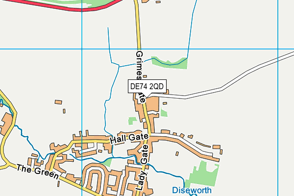DE74 2QD map - OS VectorMap District (Ordnance Survey)
